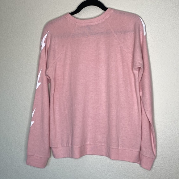 Aqua Lounge soft pink sweater lightening bolts small - Picture 6 of 6